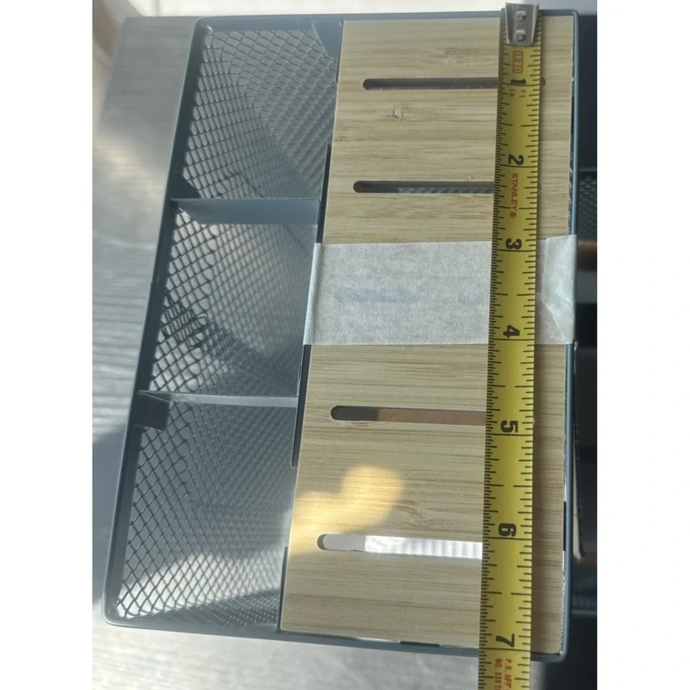 IKEA VIMPELFISK Bamboo And Metal Block Knife Holder Kitchen Office Organizer